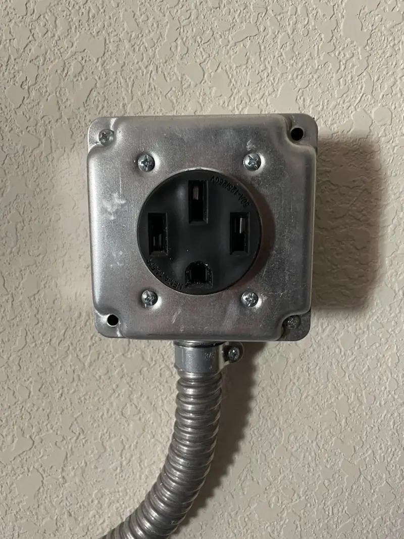 NEMA 14-50 outlet installed for Smart Home Electrical in Little Flock